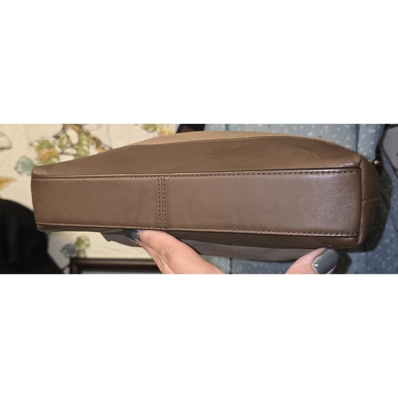 COACH KHAKI BROWN CAMDEN CANVAS ZIP TOP CROSSBODY (F70820) EXCELLENT CONDITION - Picture 5 of 16